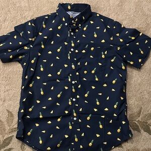 Banana Republic Navy Pineapple Pattern Shirt
